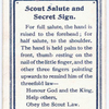 Scout Salute and Secret Sign.