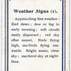 Weather Signs (I).