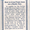 How to Cross Tram-lines on a Muddy Day.