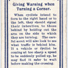 Giving Warning when Turning a Corner.