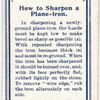 How to Sharpen a Plane-Iron.