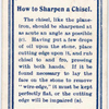 How to Sharpen a Chisel.