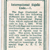 International Signal Code. - 1.