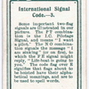 International Signal Code. - 3.