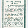 Rescuing Drowning Persons.