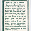 How to cut a stencil.