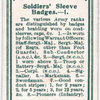 Soldiers' Sleeve Badges. - 1.