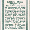Soldiers' Sleeve Badges. - 1.