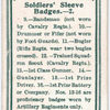 Soldiers' Sleeve Badges. - 2.