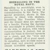 Signalling in the Royal Navy.