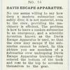 Davis Escape Apparatus.