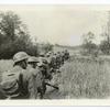 Skirmish line advancing toward the front. Torcy, France. July 17, 1918.