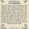 Lewis Gun on A.A. Mounting.