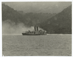 Spanish-American War, 1898 : Spanish cruiser "Maria Teresa" burning
