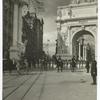 Admiral Dewey's reception, New York City, West Point cadets passing Dewey Arch.