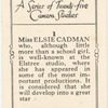 Miss Elsie Cadman.