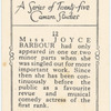 Miss Joyce Barbour.