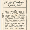 Miss Winifred Davey.