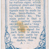 Morse and Semaphore Flag Signalling: A • –