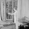 Muriel Kirkland as Isabelle Parry. Setting by Sovey. Gown by Saks 5th Avenue, NYC.