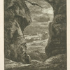 [Un paysan pénètre dans une gorge sauvage.]