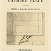 Vignette sur la titre de La chambre bleue, nouvelle dédiée à Madame de la Rhune.