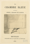 Vignette sur la titre de La chambre bleue, nouvelle dédiée à Madame de la Rhune.