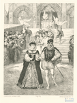 Henri Darnley et Marie Stuart sortant de l'église après leur mariage.