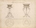 Tripod stands, for flower baskets.