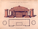 Sideboard, cellaret and pedestals.