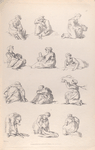 Women sitting on the ground, women gathering or kneeling