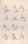 [Women sitting on the ground, women bending or kneeling.]]