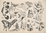 Papillons et poissons.