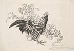 Un coq et des liserons.