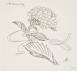 Grand plat rond [hortensia].