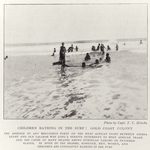 Children bathing in the surf: Gold Coast colony.