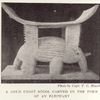 A Gold Coast stool carved in the form of an elephant.