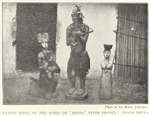 Native idols of the Nimbi or 'Brass' River people: Niger Delta.