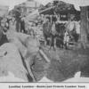 Loading lumber - Banks and Francis lumber yard.