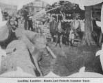 Loading lumber - Banks and Francis lumber yard.
