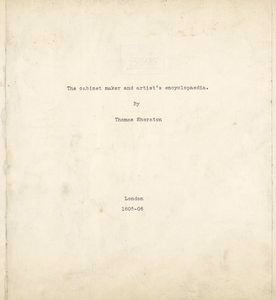 The cabinet maker and artist's encyclopedia