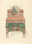 Wash stand with mirror.