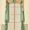 Green and gold drapery.