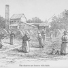 The sheaves are beaten with flails.