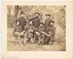 Rosecrans  Sheridan. [Three officers standing, four seated. William S. Rosecrans and Philip Henry Sheridan seated second and third from left]