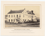 The residence of John L. Burns, : Now familiarly known as the Hero of Gettysburg; a title won by his heroic conduct upon this memorable battle-field. Seated upon the porch, with his gun and crutch beside him, is the old man, now past 70 years of age