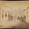 [Soldiers] Home, New York Avenue [Washington, D.C.] [Group of civilians and invalid soldiers on porch and wooden walkway of lodgings]