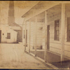 [Soldiers] Home, New York Avenue [Washington, D.C.] [Man stands at left opposite porch, church steeple visible in rear]