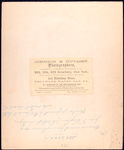 Humerus removed from right arm of John F. Claghorn, 214 Gold St. Brooklyn, L.I. Operation performed by Dr. James B. [Cutter or Cutler], 384 Broad St. Newark N.J. / Johnson  D’Utassy, Photographers