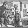 Freed slave escorting her children to school.